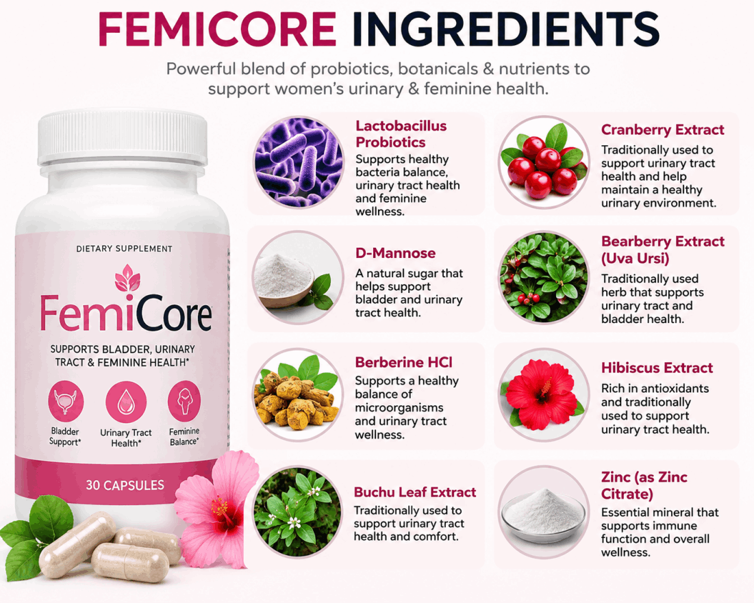 FemiCore Ingredients